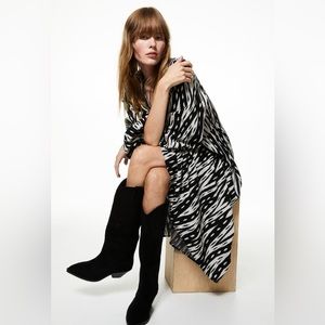 H&M Balloon Sleeve Wrap Dress Size Large New with Tags